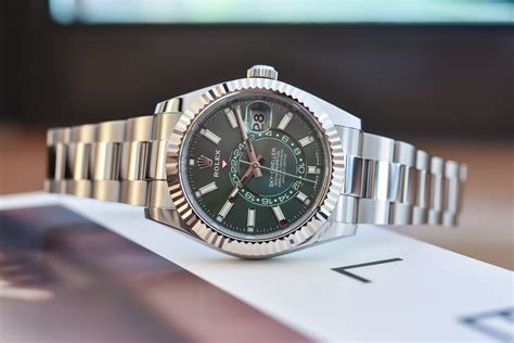 green dial rolex sky dweller|sky dweller Rolex for sale.